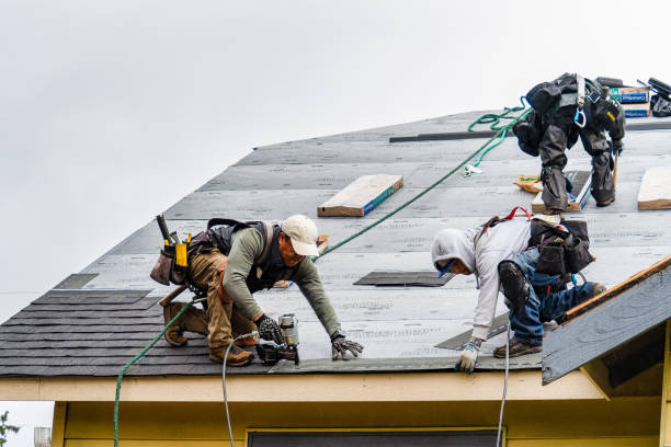 Professional Gutter Installation technician working in New Enterprise, PA